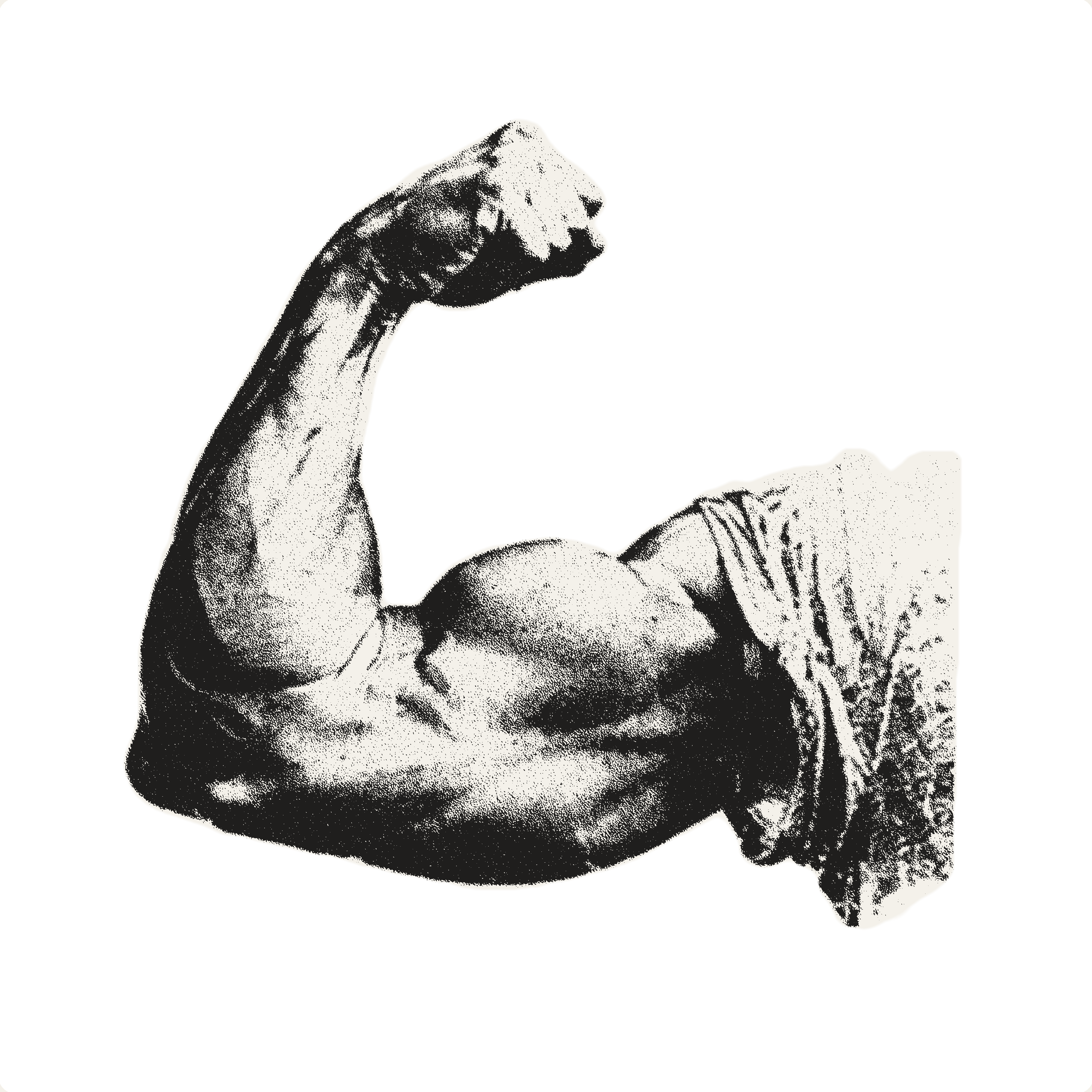 A noticeably stronger arm flexing
